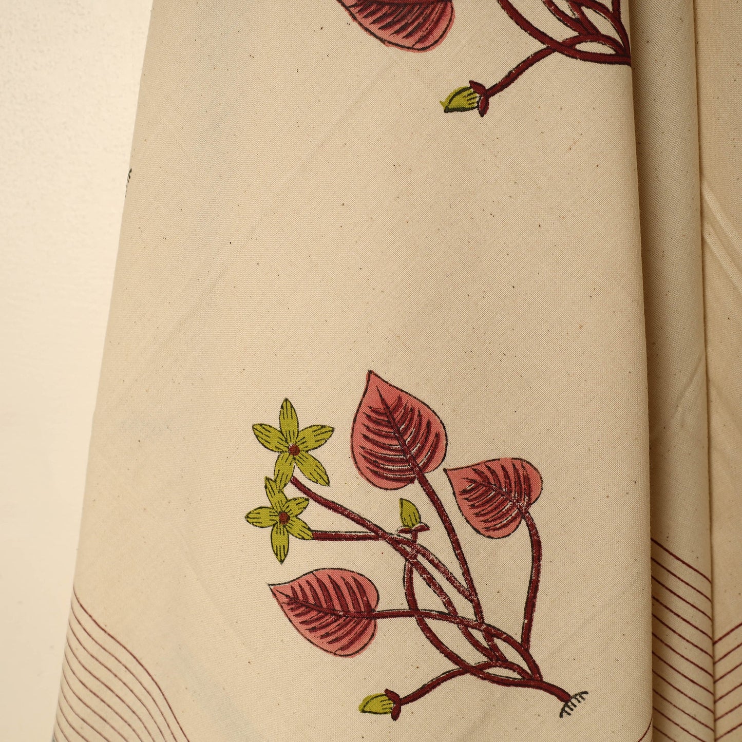 Beige - printed handloom cotton sanganeri towel 21