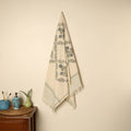 Beige - printed handloom cotton sanganeri towel 26