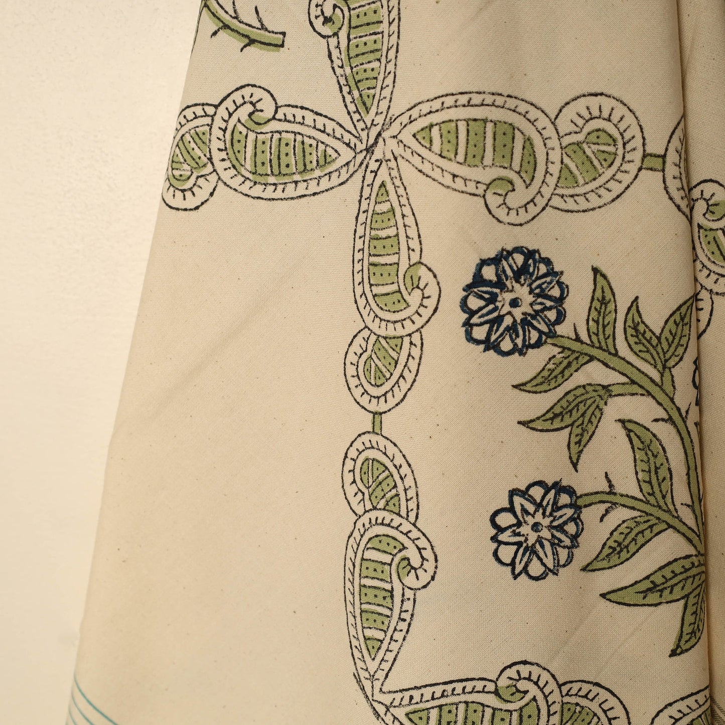 Beige - printed handloom cotton sanganeri towel 26