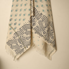 Beige - printed handloom cotton sanganeri towel 28