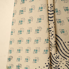 Beige - printed handloom cotton sanganeri towel 28