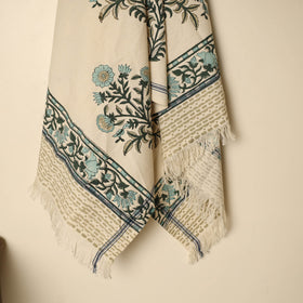  Block Printed Handloom Cotton Sanganeri Towel 