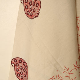 Beige - printed handloom cotton sanganeri towel 44