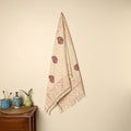 Beige - printed handloom cotton sanganeri towel 44