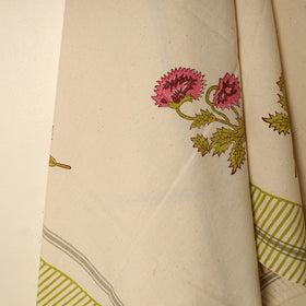  Block Printed Handloom Cotton Sanganeri Towel 