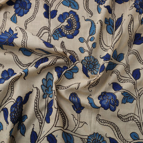 Beige Printed Kalamkari Cotton Fabric