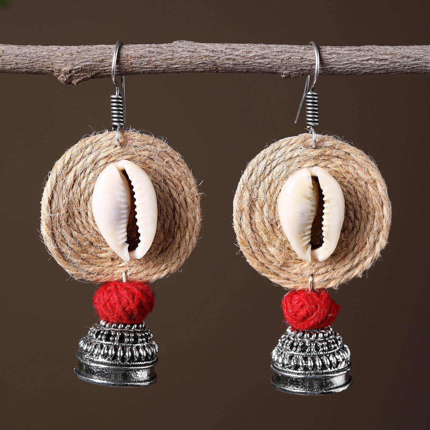 Priya Handcrafted GS Jute Jhumki Earrings