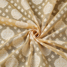 Buy Pure Banarasi Handwoven Cutwork Buti Cotton Fabric Online at iTokri.com