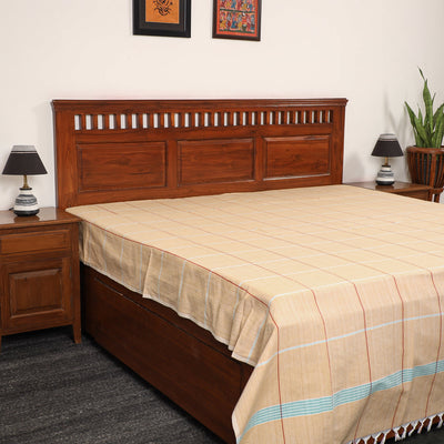  Pure Handloom Cotton Double Bed Cover (108 x 90 in) 07 Online at iTokri.com