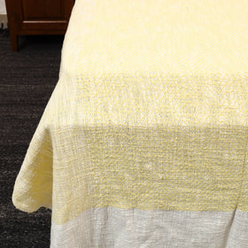 Beige - pure handloom cotton double bed cover from bijnor