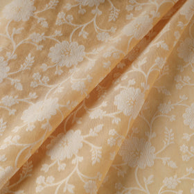 Pure Handwoven Cutwork Buti Cotton Banarasi Fabric 