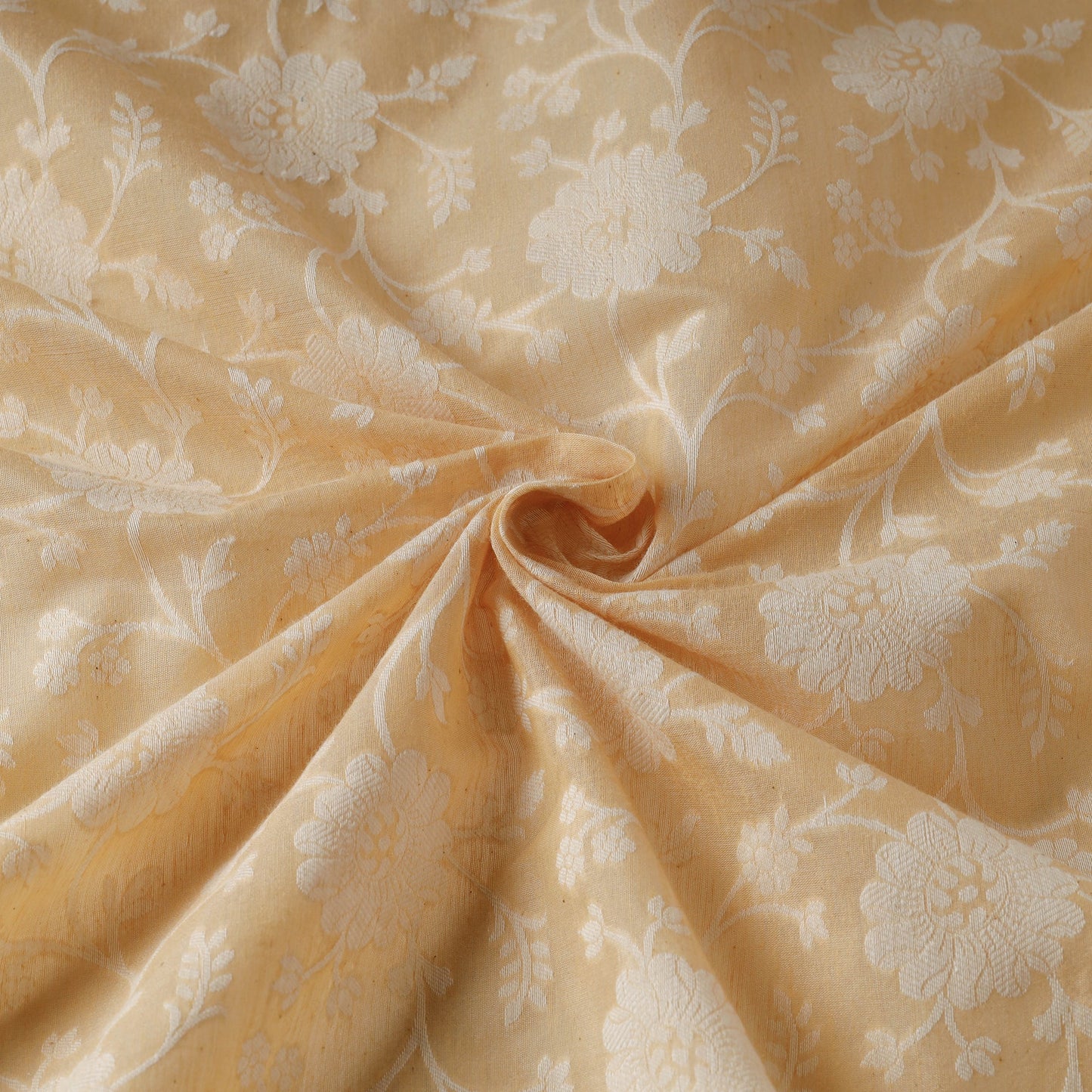 Pure Handwoven Cutwork Buti Cotton Banarasi Fabric 