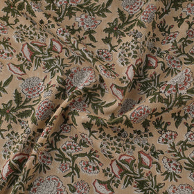 Pure mul cotton hand sanganeri fabric 03 - handcrafted