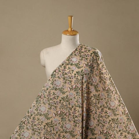 Pure mul cotton hand sanganeri fabric 03 - handcrafted