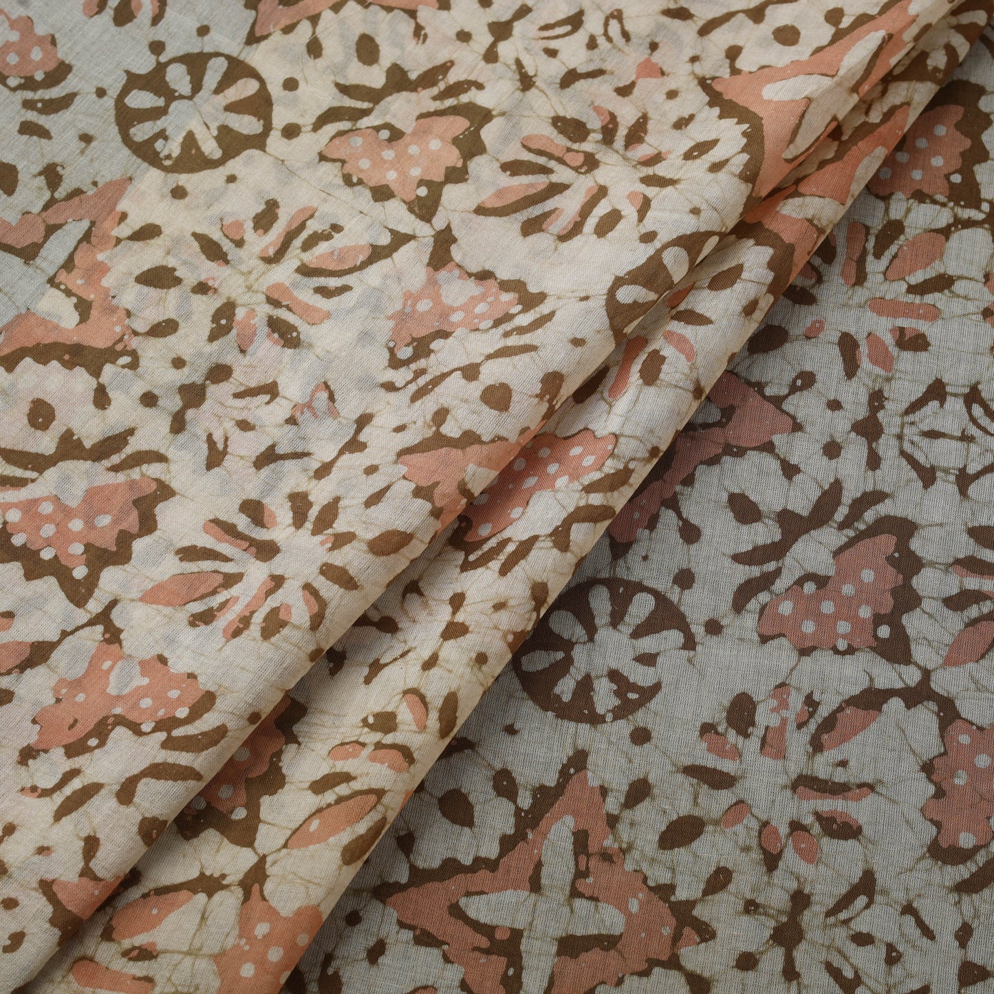 Pure mul cotton kutch hand block batik print fabric 03