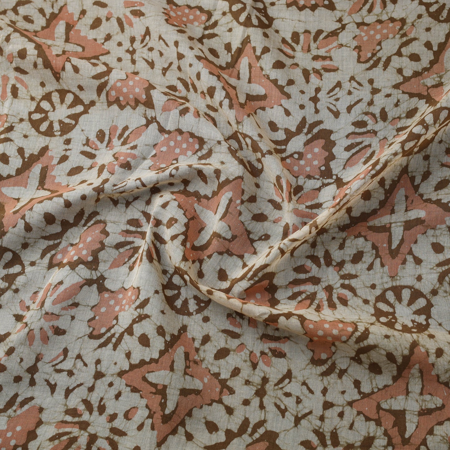 Pure mul cotton kutch hand block batik print fabric 03