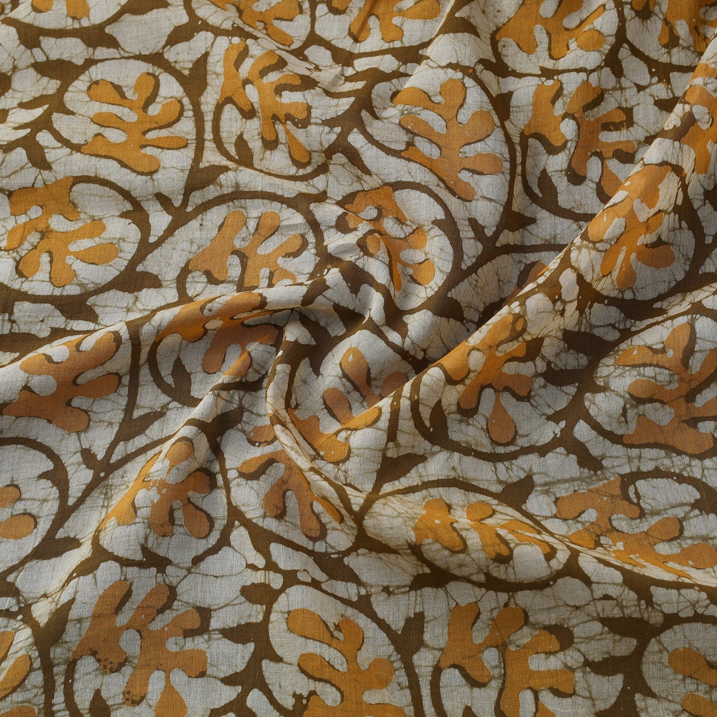 Pure mul cotton kutch hand block batik print fabric 08