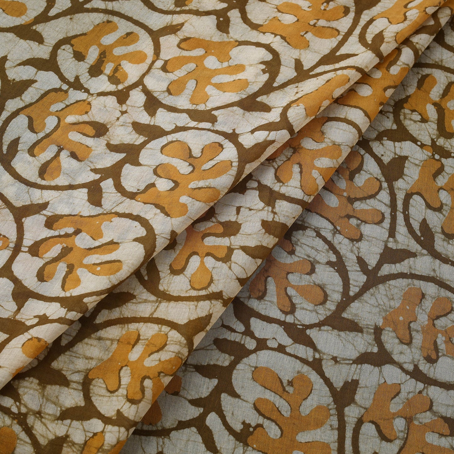 Pure mul cotton kutch hand block batik print fabric 08