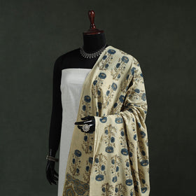 Beige - pure mul cotton kutch hand block print natural dyed