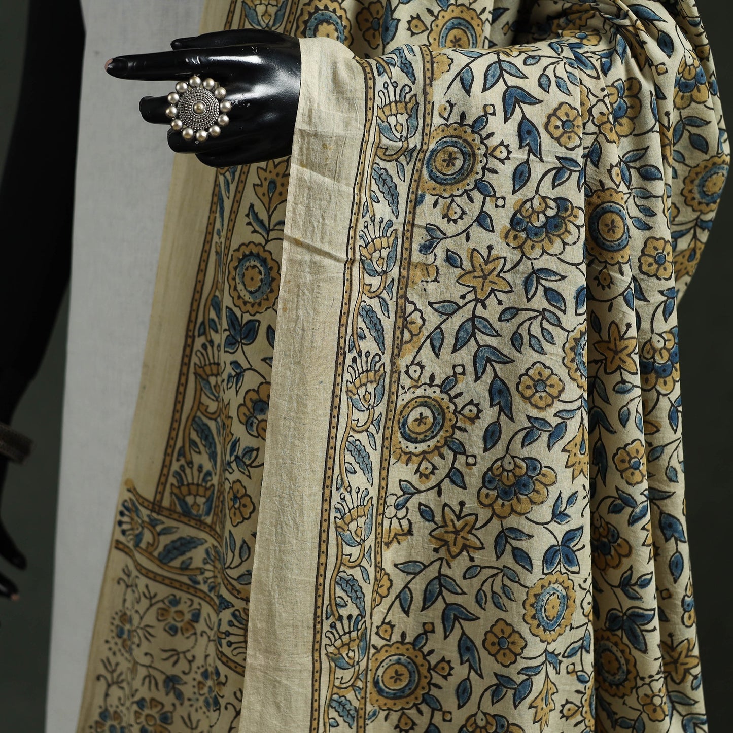 Pure mul cotton kutch hand block print natural dyed ajrakh