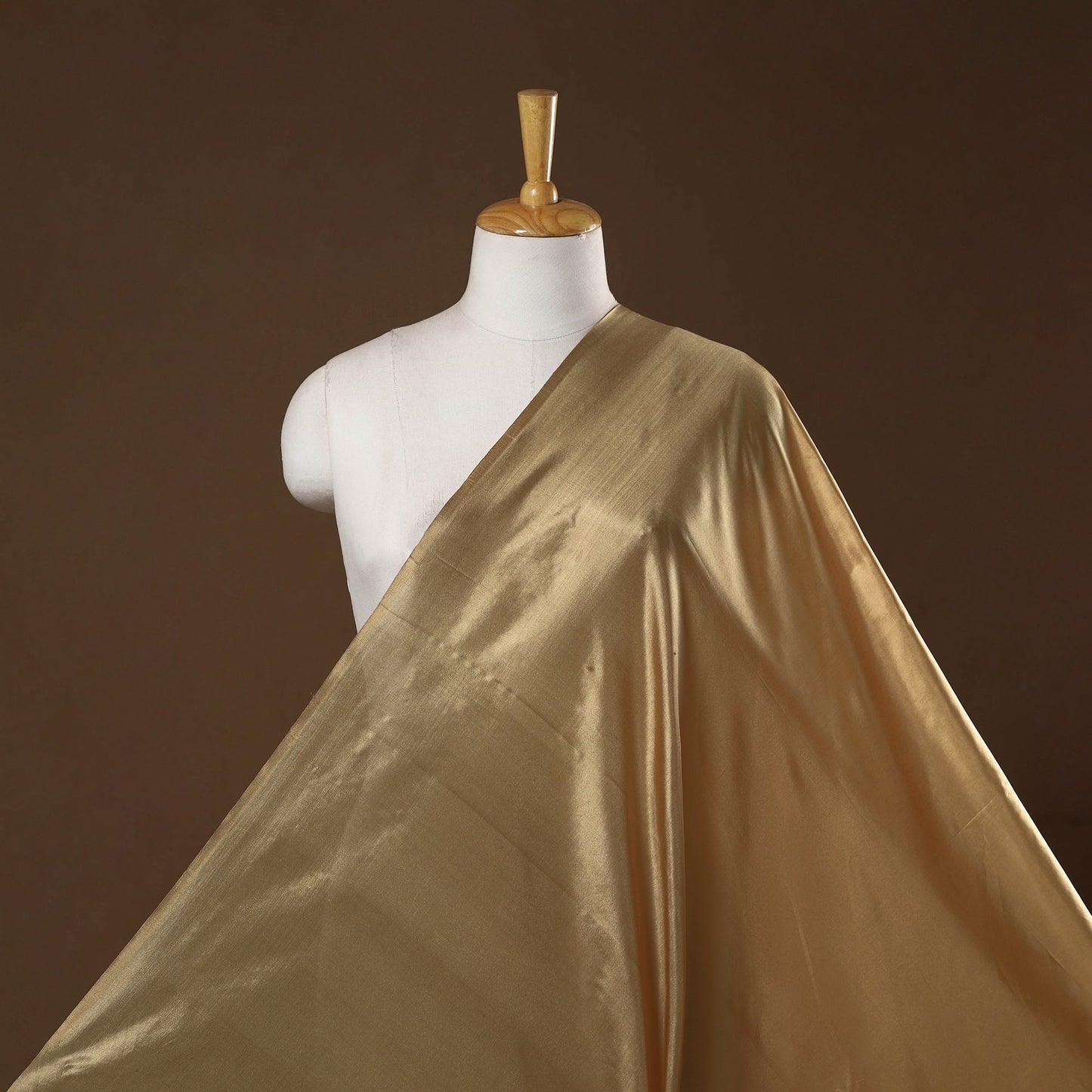 Beige - pure silk plain fabric 01 - handcrafted