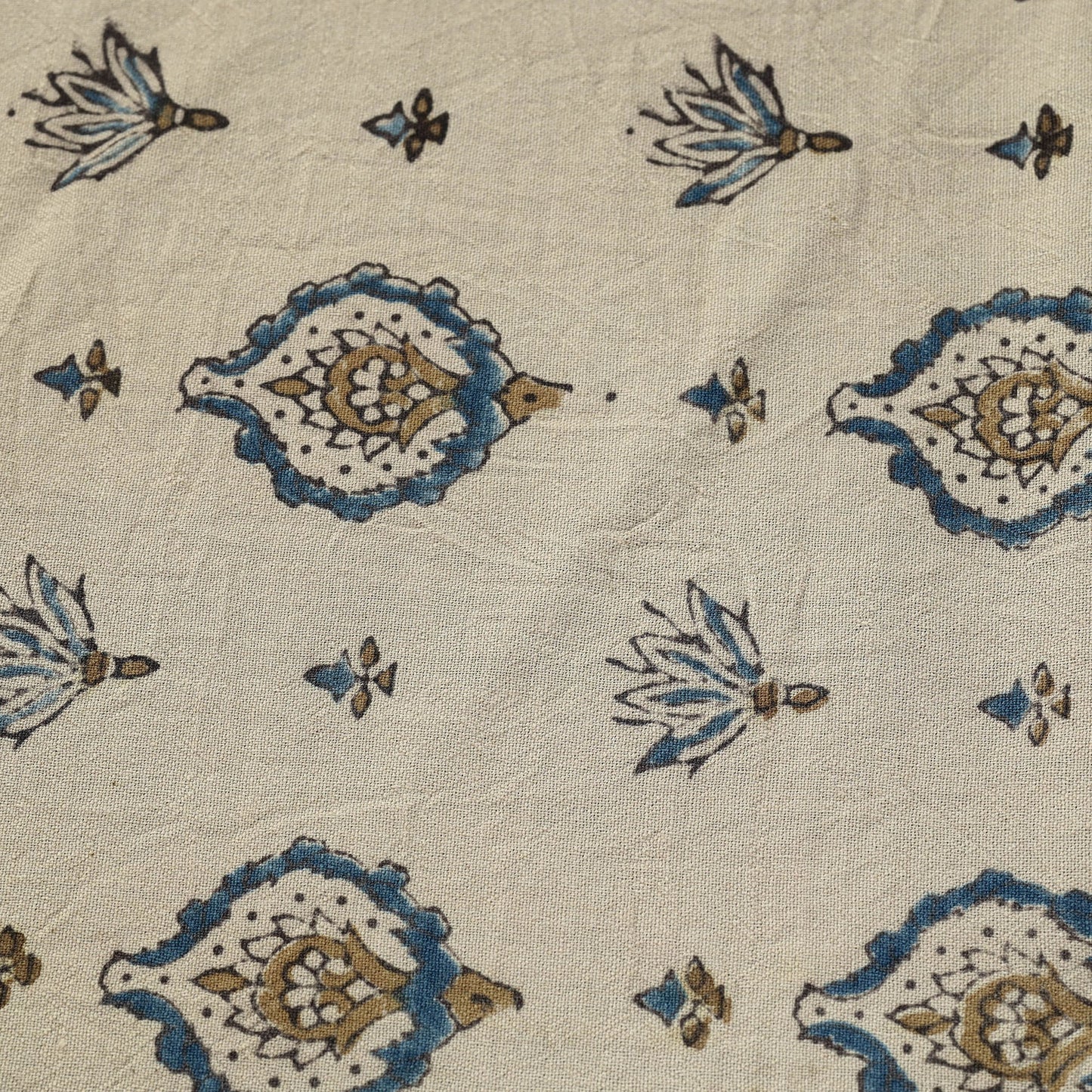 Authentic Pure Wool Ajrakh Block Print Fabric Online