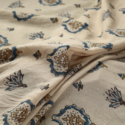Authentic Pure Wool Ajrakh Block Print Fabric Online