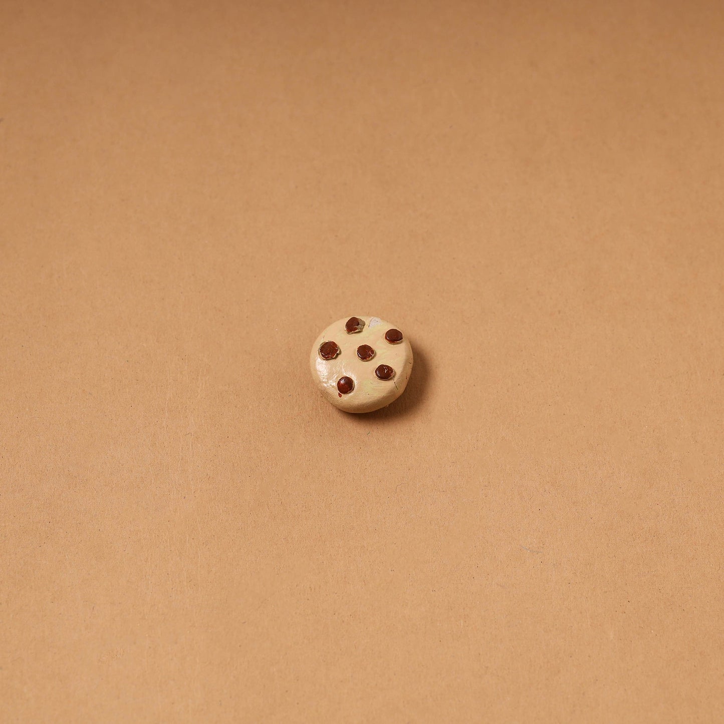 Beige - quirklets handpainted clay cookie fridge magnet 30