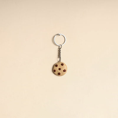 Beige - quirklets handpainted clay cookie keychain 01