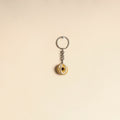 Beige - quirklets handpainted clay doughnut keychain 10