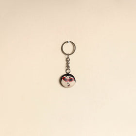 Beige - quirklets handpainted clay face keychain 04