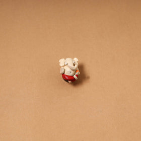 Beige - quirklets handpainted clay lord ganesha fridge