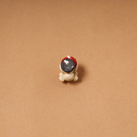 Beige - quirklets handpainted clay lord ganesha fridge