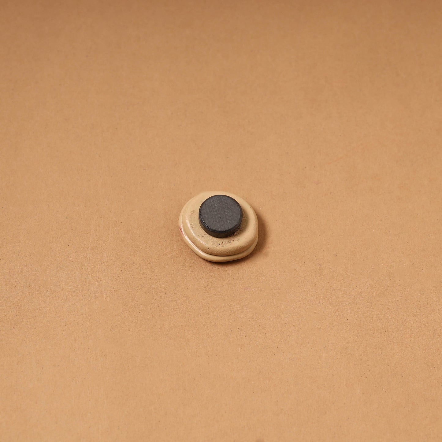 Beige - quirklets handpainted clay pizza fridge magnet 27