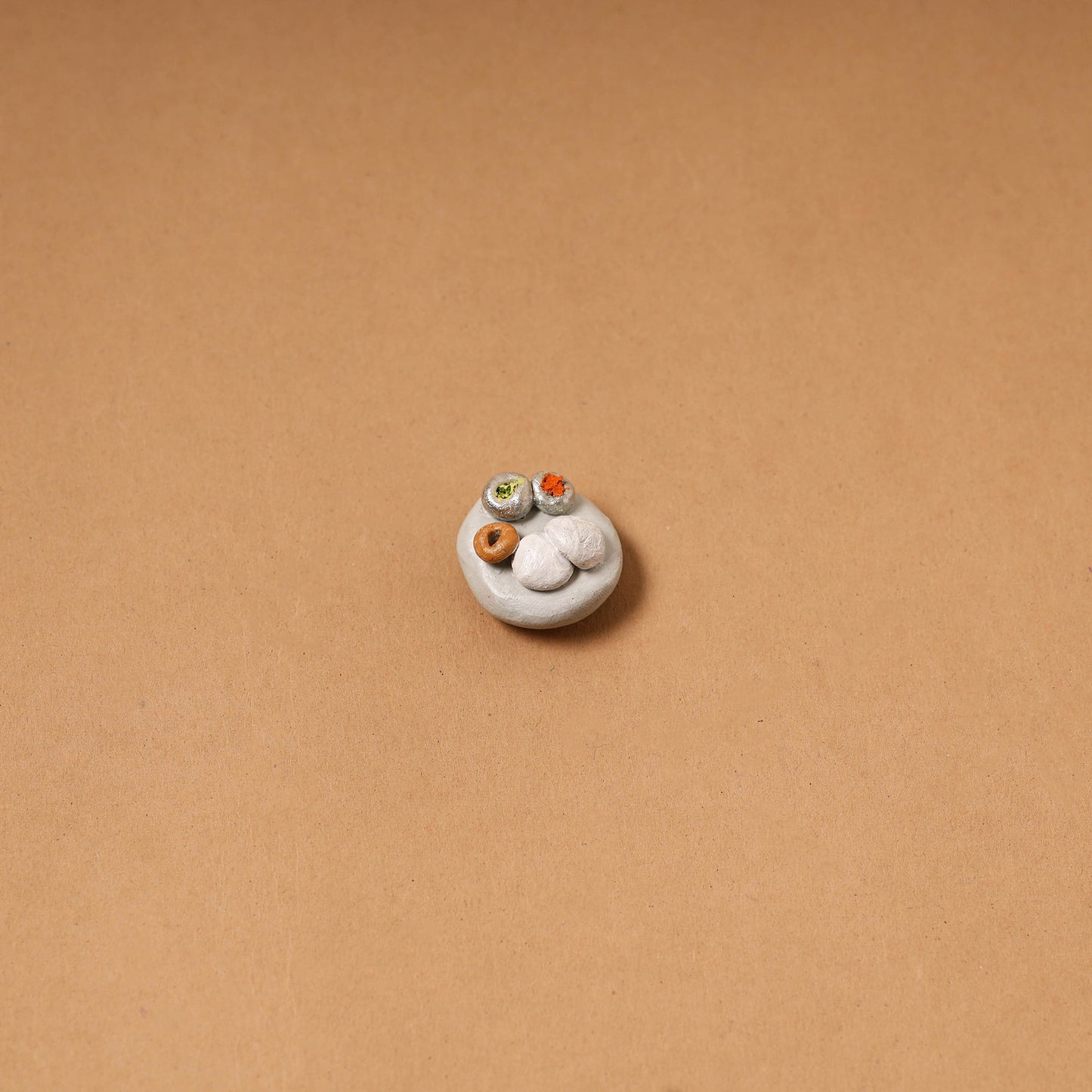 Beige - quirklets handpainted clay south indian food fridge