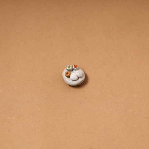 Beige - quirklets handpainted clay south indian food fridge