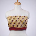 Buy Rangoli Pipad Chanderi Silk Blouse Material with Ikat Border Online at iTokri.com