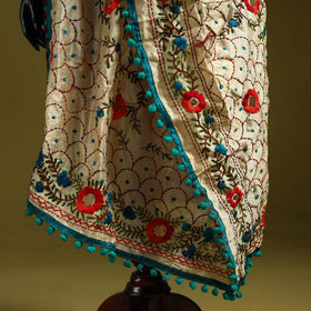 Ranihati chapa work chanderi silk hand embroidery dupatta