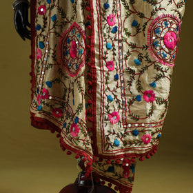 Ranihati chapa work chanderi silk hand embroidery dupatta