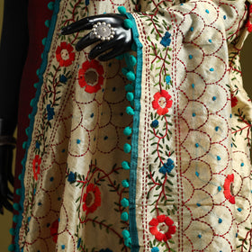 Ranihati chapa work chanderi silk hand embroidery dupatta