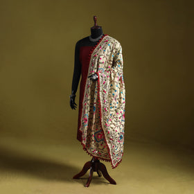 Ranihati chapa work chanderi silk hand embroidery dupatta