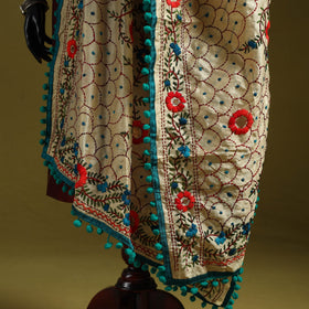 Ranihati chapa work chanderi silk hand embroidery dupatta