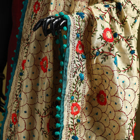 Ranihati chapa work chanderi silk hand embroidery dupatta