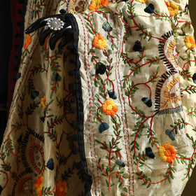 Ranihati chapa work chanderi silk hand embroidery dupatta