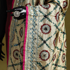 Ranihati chapa work chanderi silk hand embroidery dupatta