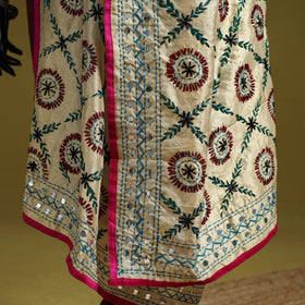 Ranihati chapa work chanderi silk hand embroidery dupatta