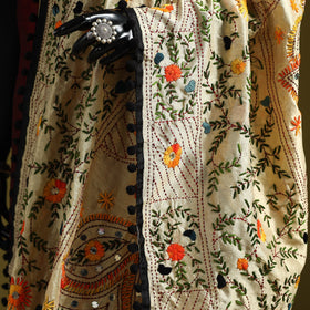 Ranihati chapa work chanderi silk hand embroidery dupatta