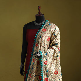 Ranihati chapa work chanderi silk hand embroidery dupatta