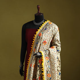 Ranihati chapa work chanderi silk hand embroidery dupatta
