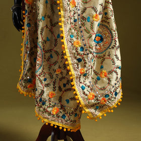 Ranihati chapa work chanderi silk hand embroidery dupatta
